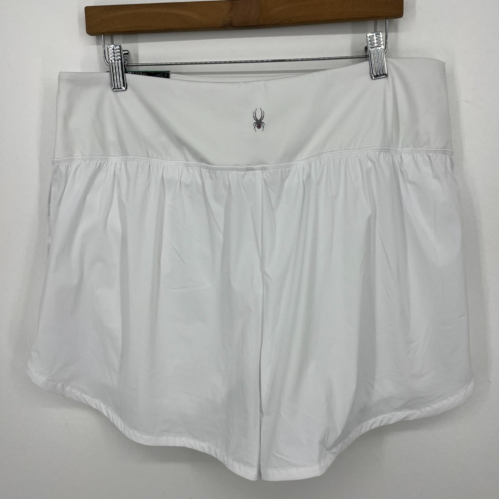 Spyder Active Shorts Women's Size XL White Solid Stretch 4" Inseam New NWT - Picture 5 of 10